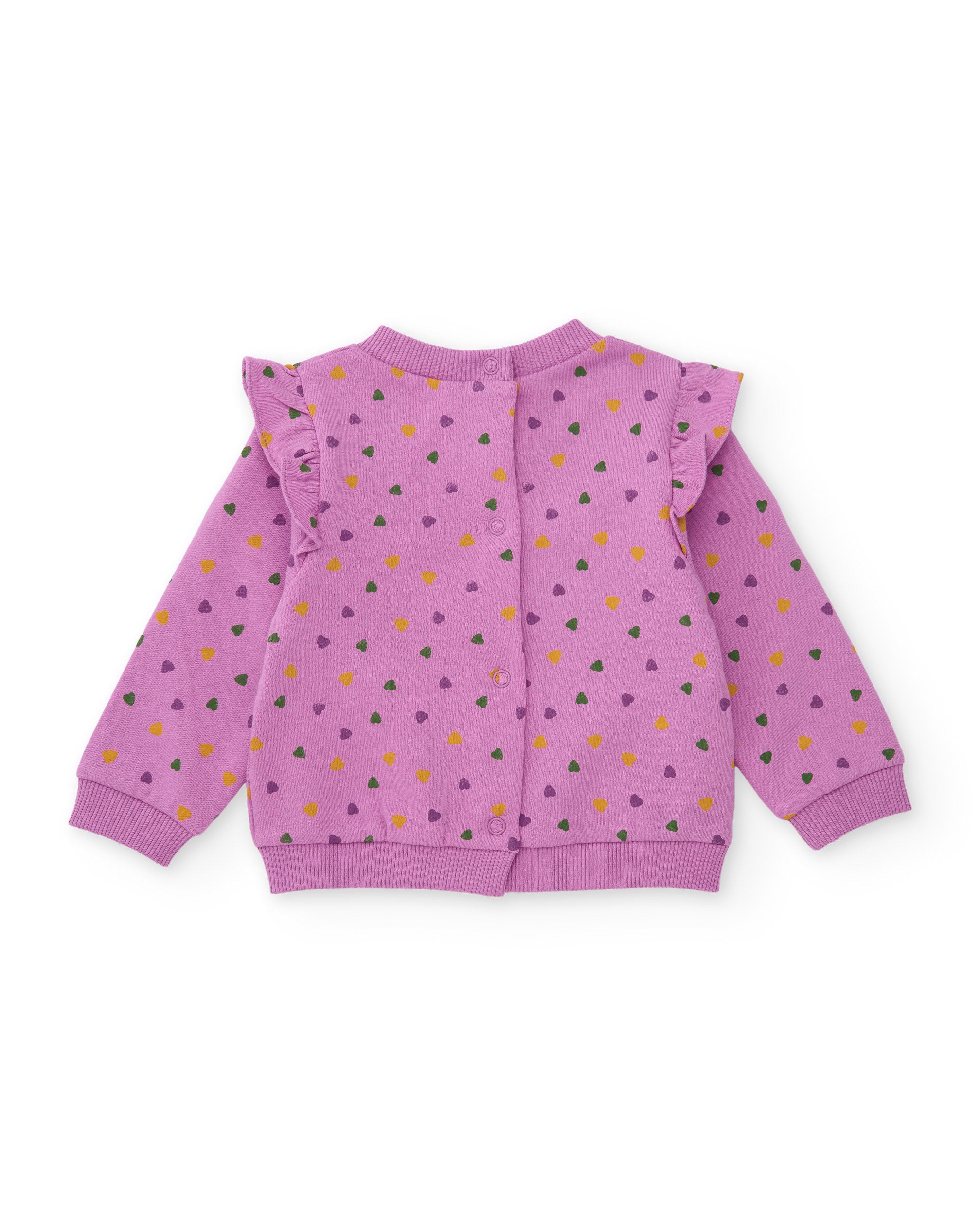 TucTuc Completi felpa neonato viola cuori 2 pezzi