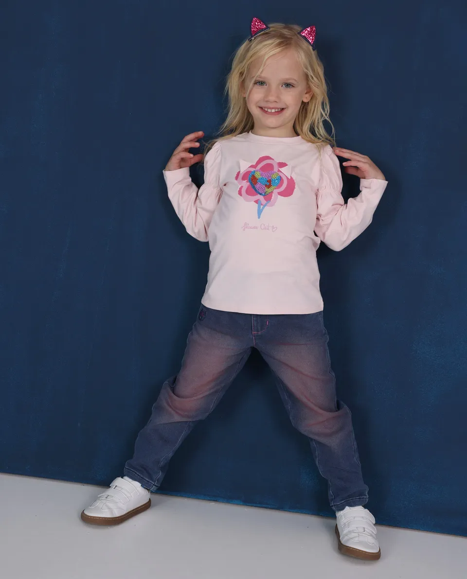 TucTuc Pantaloni Jeans Gamba Dritta Bambina Azul 6M denim