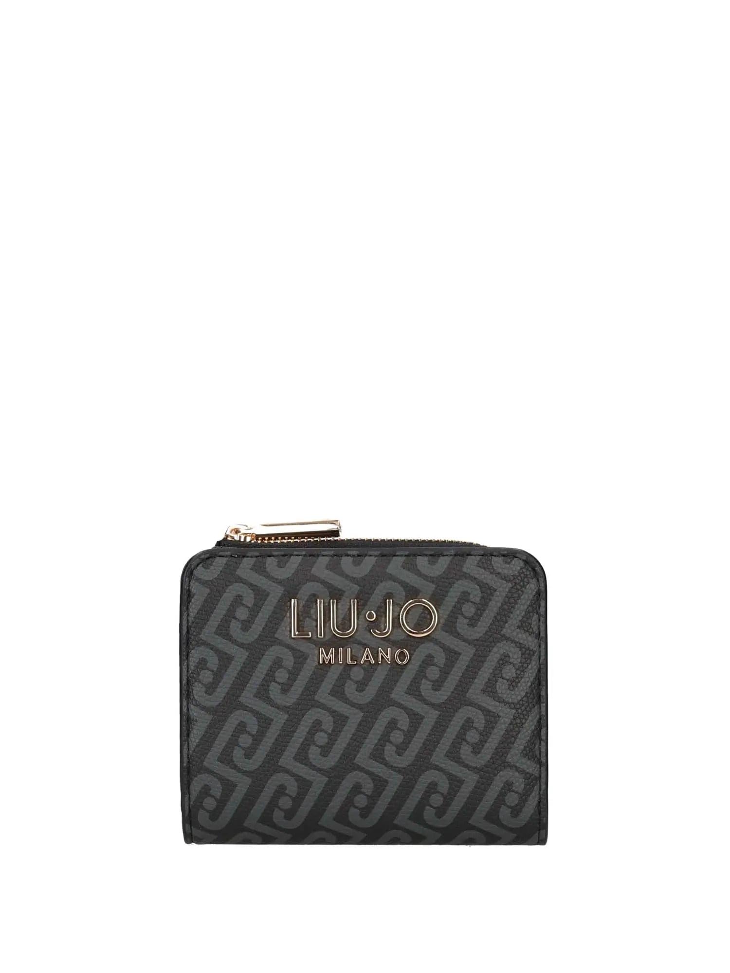 Liu Jo AF6193 E1137 portafoglio similpelle moro nero tinta unita