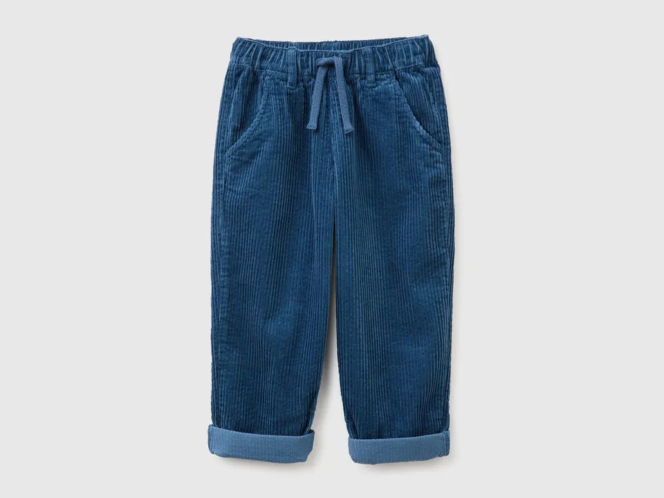 United Colors of Benetton Trousers pantaloni velluto cotone 104