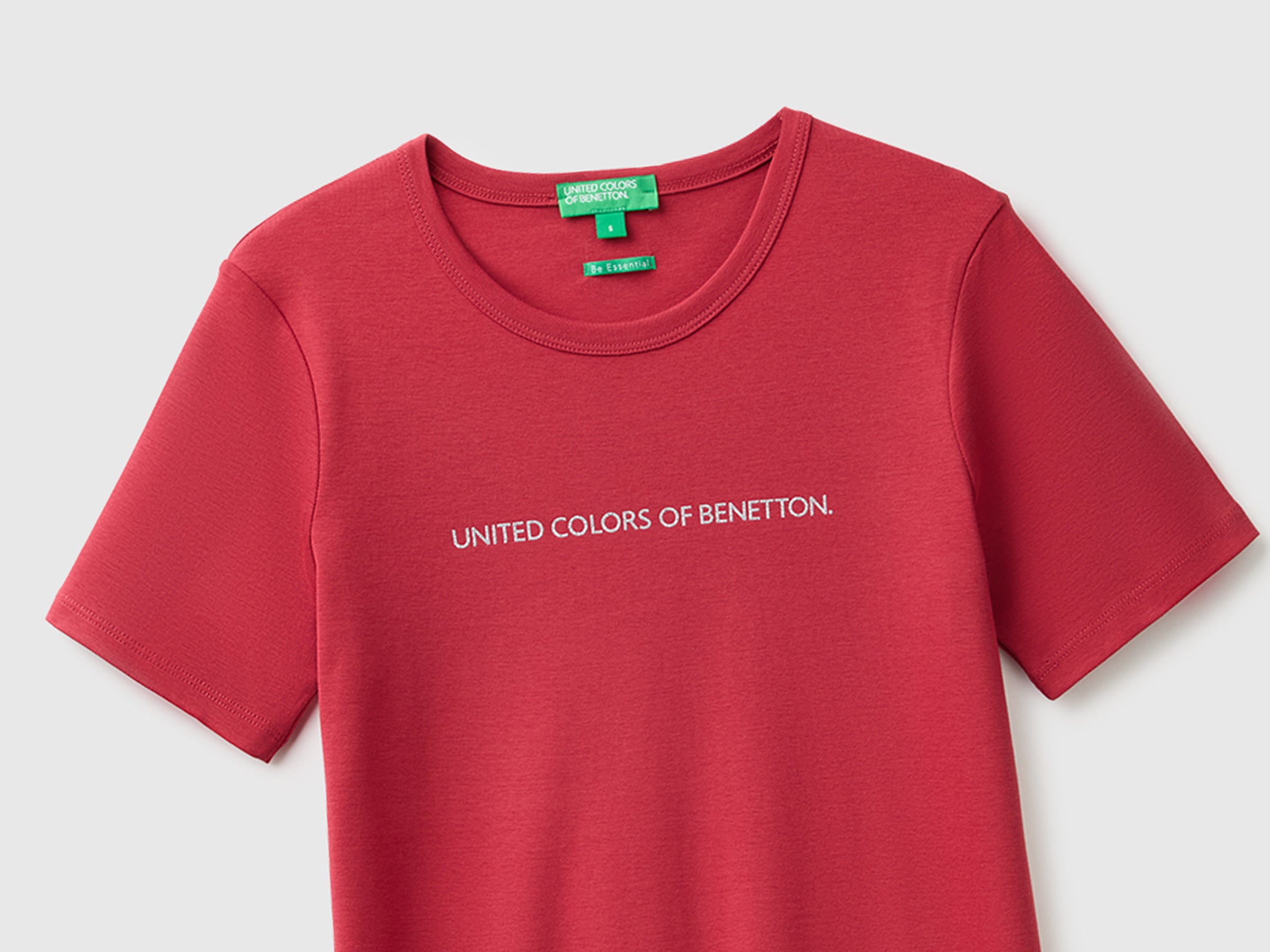 United Colors of Benetton t-shirt maniche corte logo glitter cotone