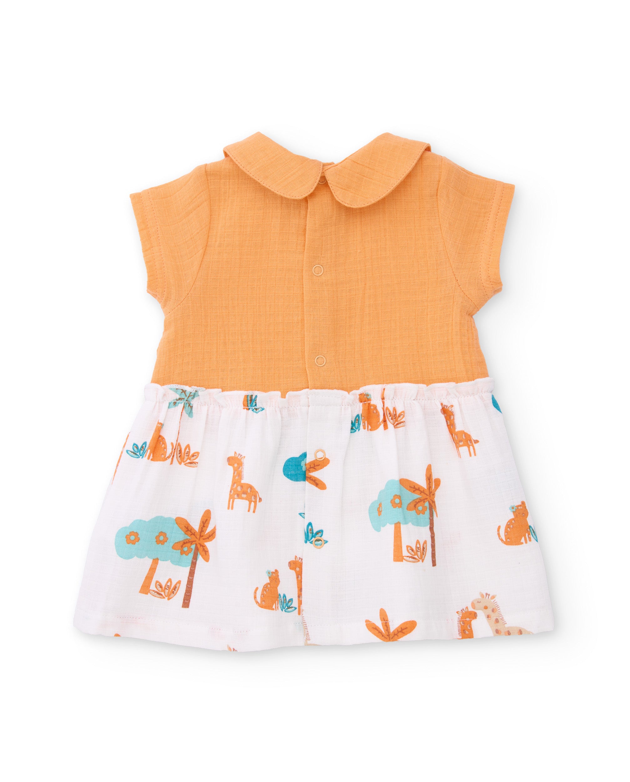 TucTuc Vestiti vestito neonata giraffe arancione 0-1 mesi