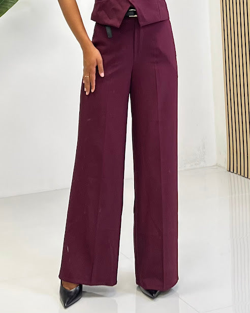 Sottosopra gm11 pantalone palazzo donna classico multicolore