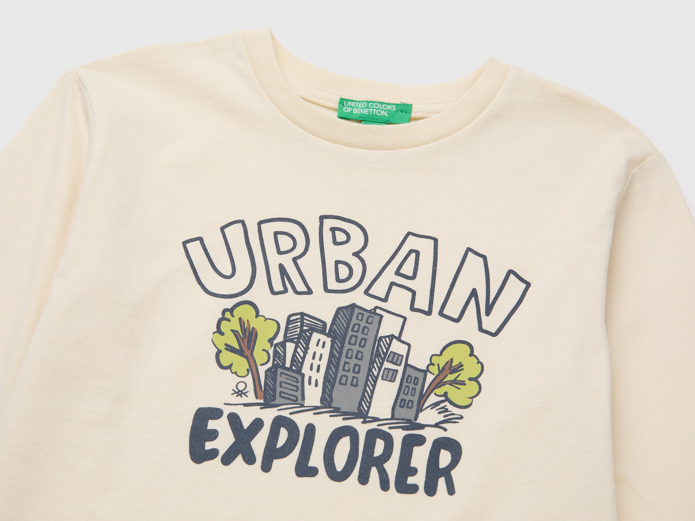 United Colors of Benetton T-Shirt Cotone Bio Stampa Bambino