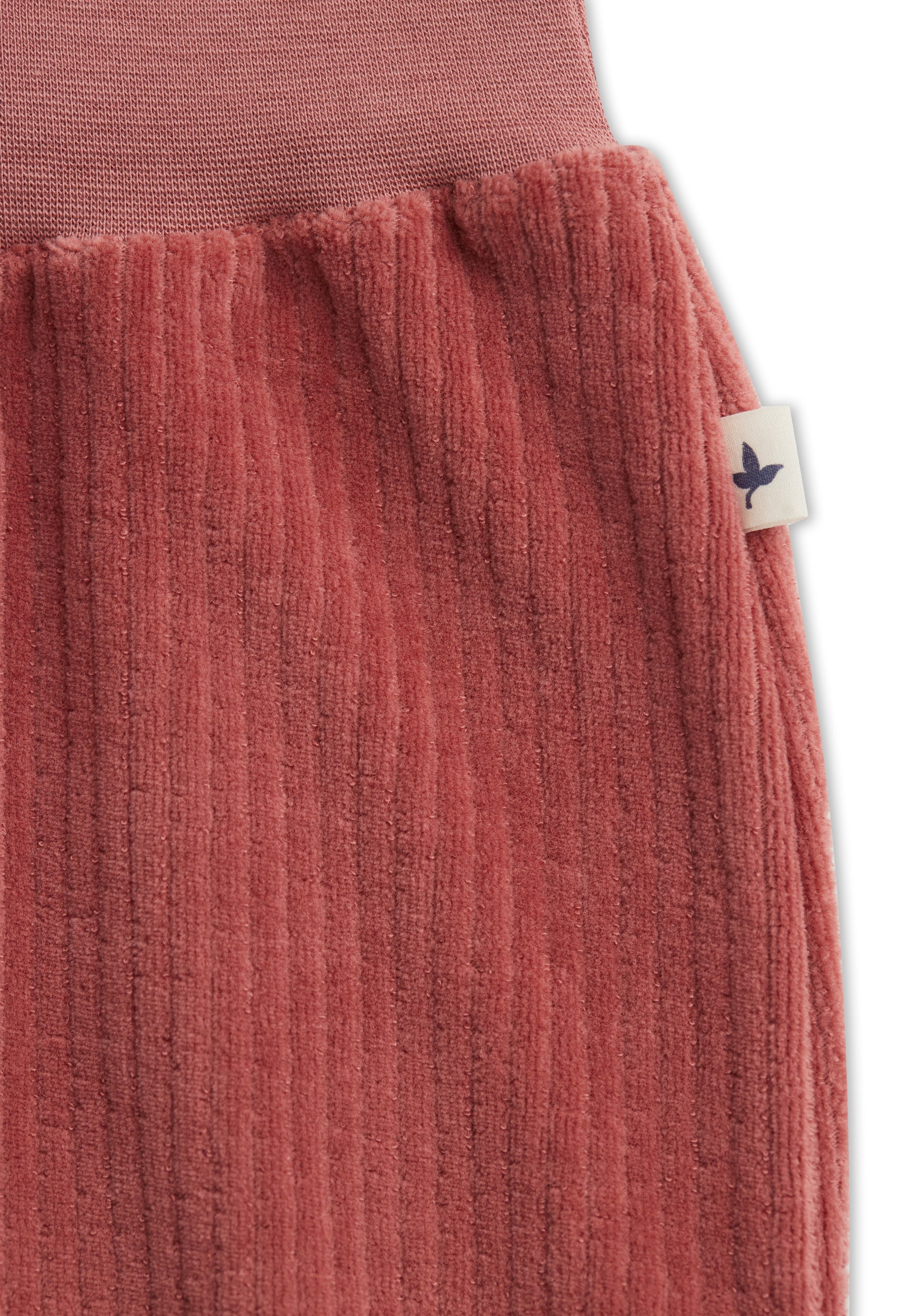 Leela pantaloni coste Baby Malva Scuro cotone bio