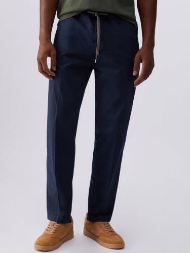 Liu Jo Pantaloni Chino con Coulisse Pantaloni Blu Scuro 44
