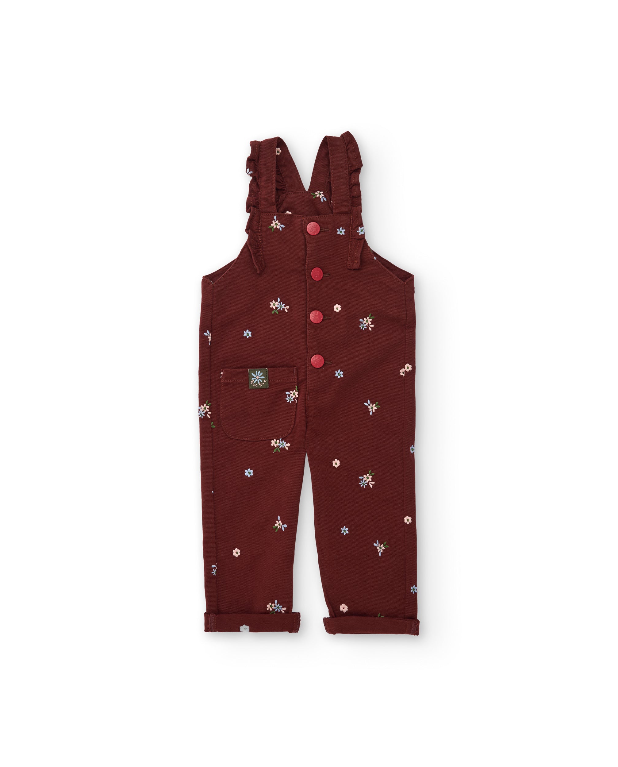 TucTuc Tutine salopette bambina floreale bordeaux