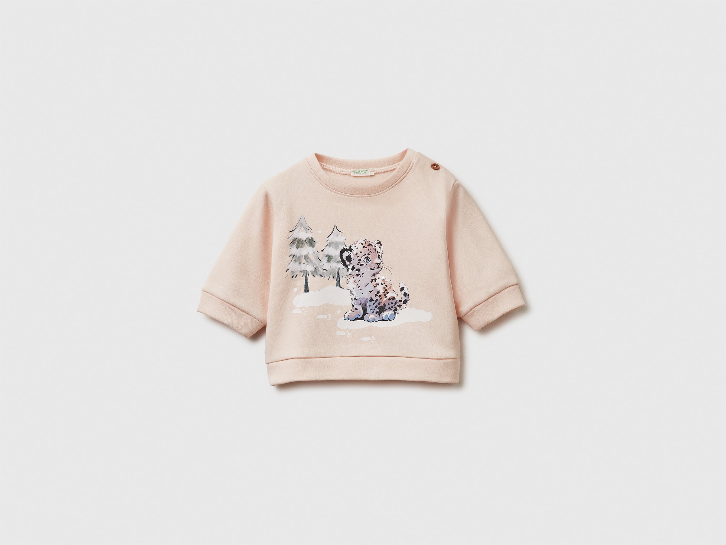 United Colors of Benetton felpa neonato cappuccio cotone