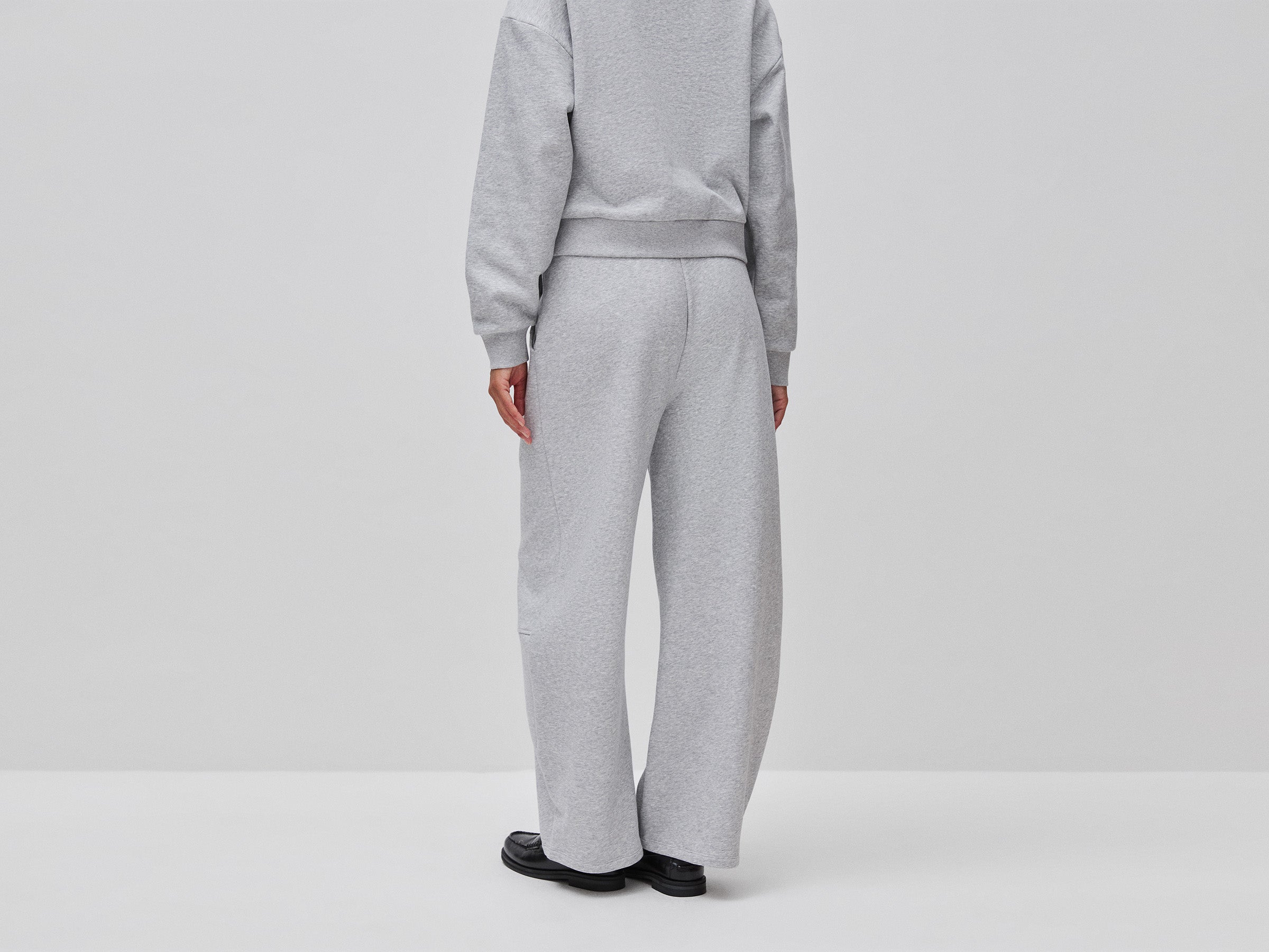 Benetton Pantalone tuta barrel fit felpa misto cotone