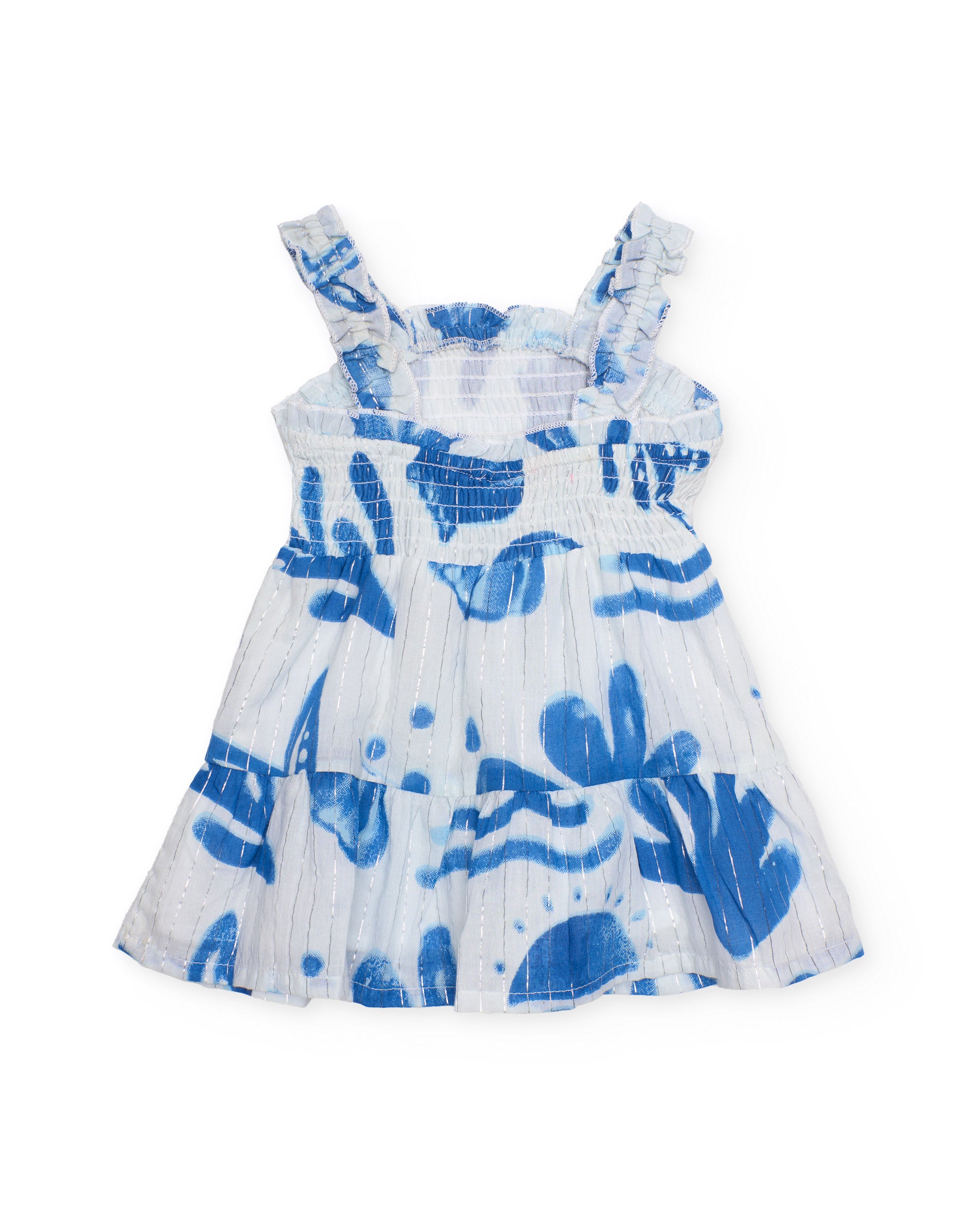 TucTuc Vestiti vestito bianco blu bambina 4 anni corpetto