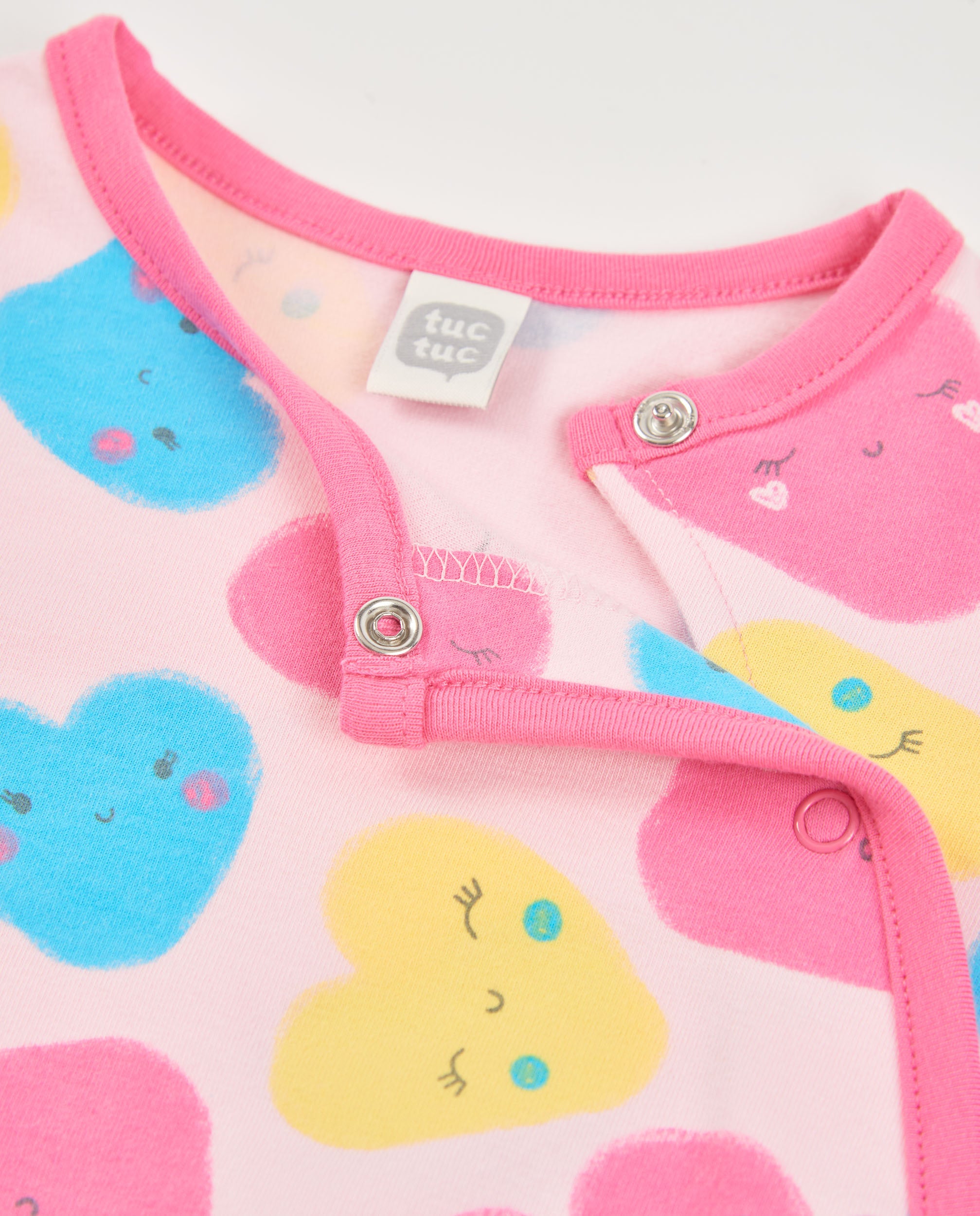 TucTuc Tutine pagliaccetto neonata rosa con cuori