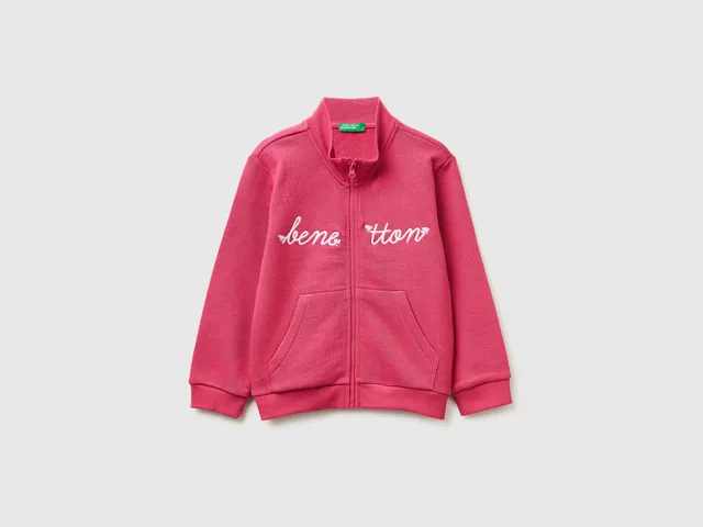 United Colors of Benetton felpa zip cotone organico taglia 82