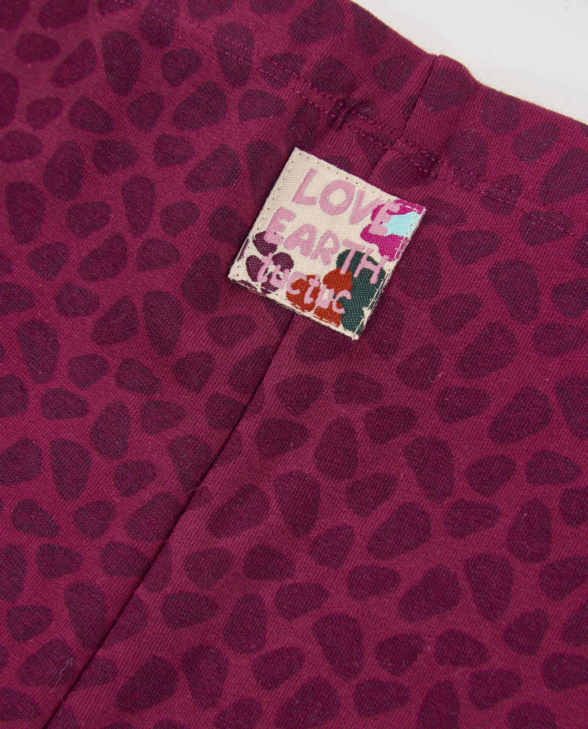 TucTuc Pantaloni felpa bambina bordeaux animalier