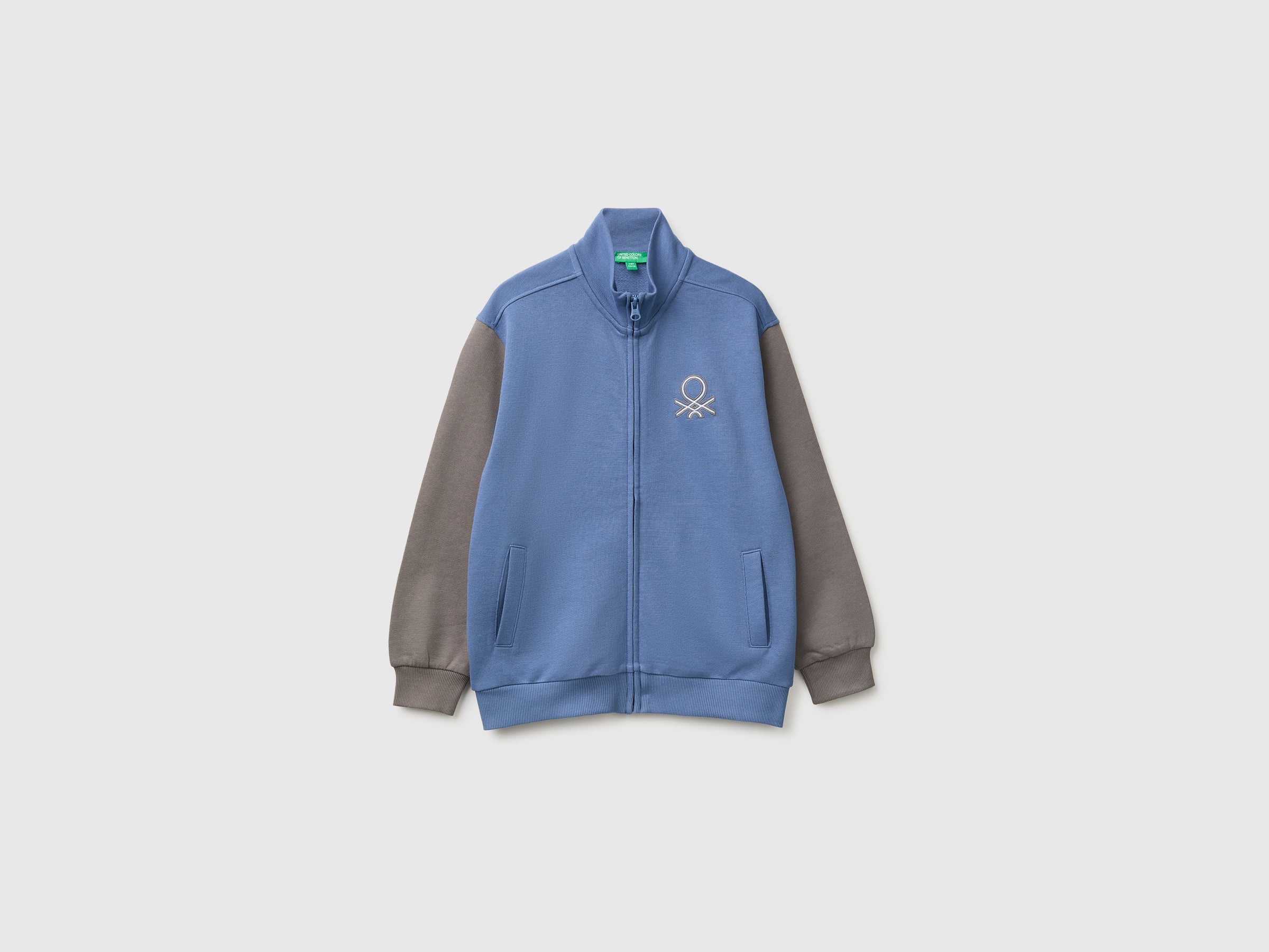 United Colors of Benetton Felpa Zip 100% Cotone Taglia L
