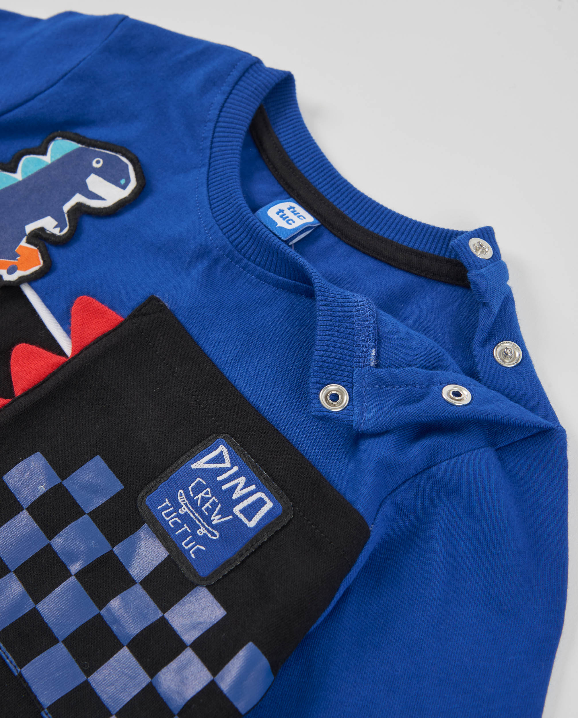 TucTuc Magliette T-Shirt Bambino Cotone Blu Dinosauro