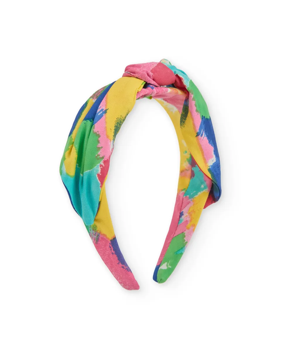 TucTuc Accessori Fascia bambina verde tessuto nodo