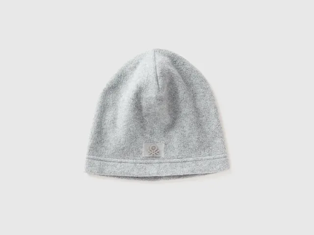 United Colors of Benetton Cappello Pile Taglia M-L con Patch