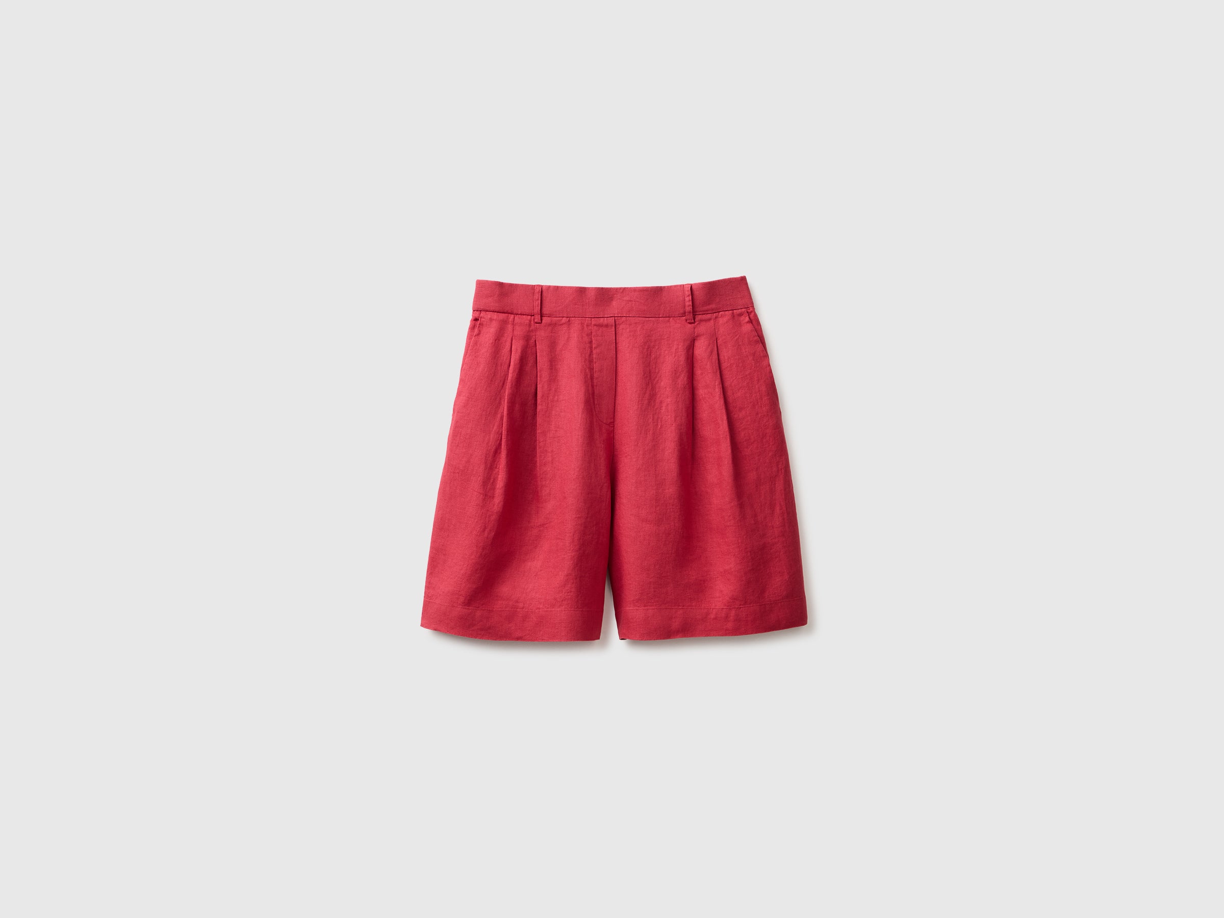 United Colors of Benetton Bermuda Lino Pantaloni Corti Larghi