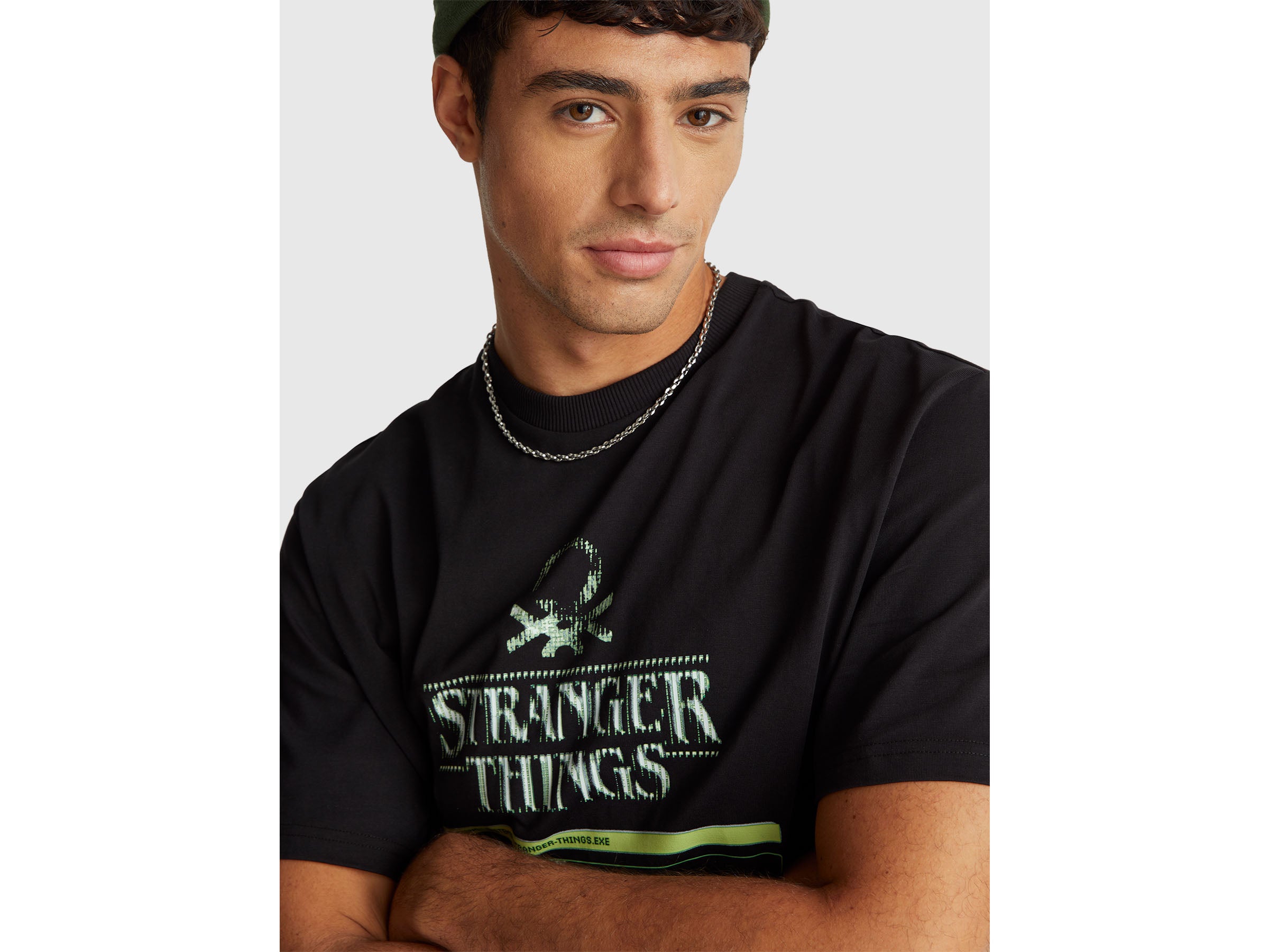 United Colors of Benetton T-Shirt cotone Stranger Things stampa M