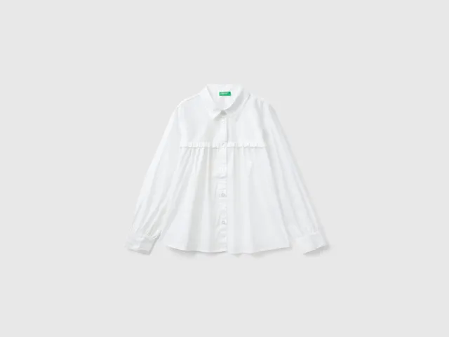 United Colors of Benetton camicia cotone manica lunga scuola