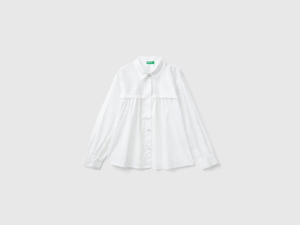 United Colors of Benetton camicia cotone manica lunga scuola