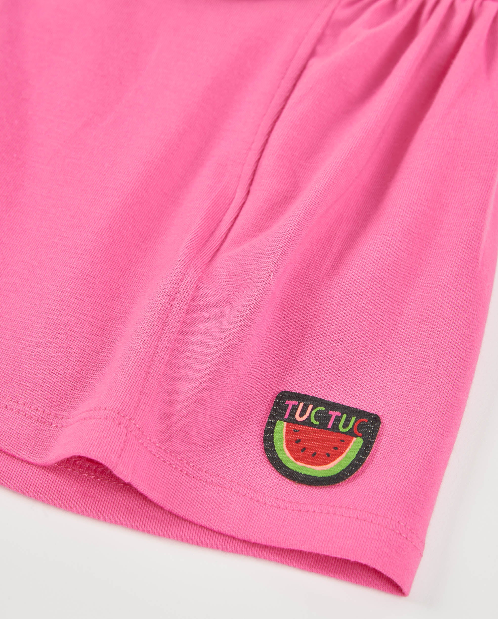 TucTuc Vestiti vestito bambina rosa maglia applicazione anguria