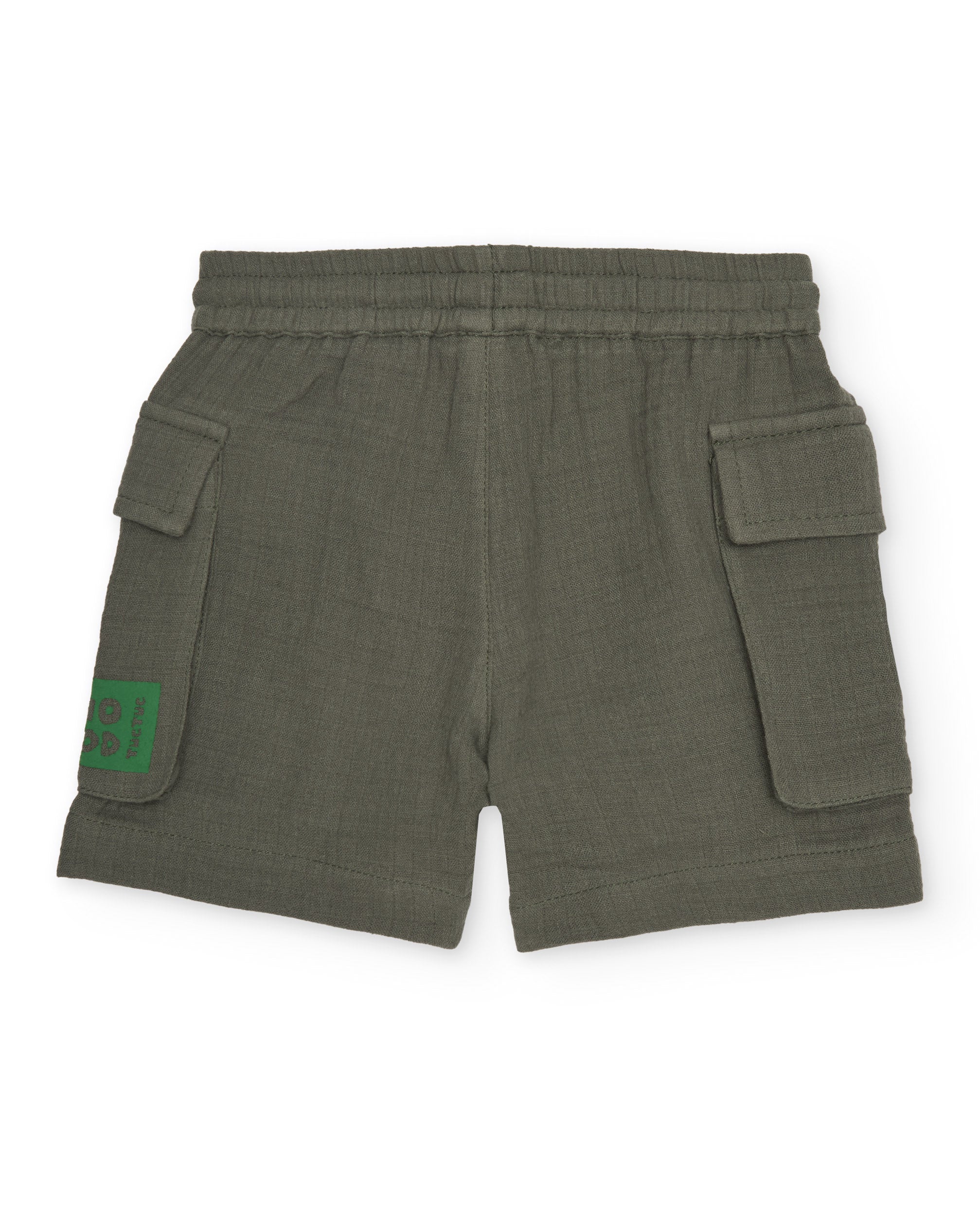 TucTuc Bermuda bambino bermuda verde kaki tasche cargo
