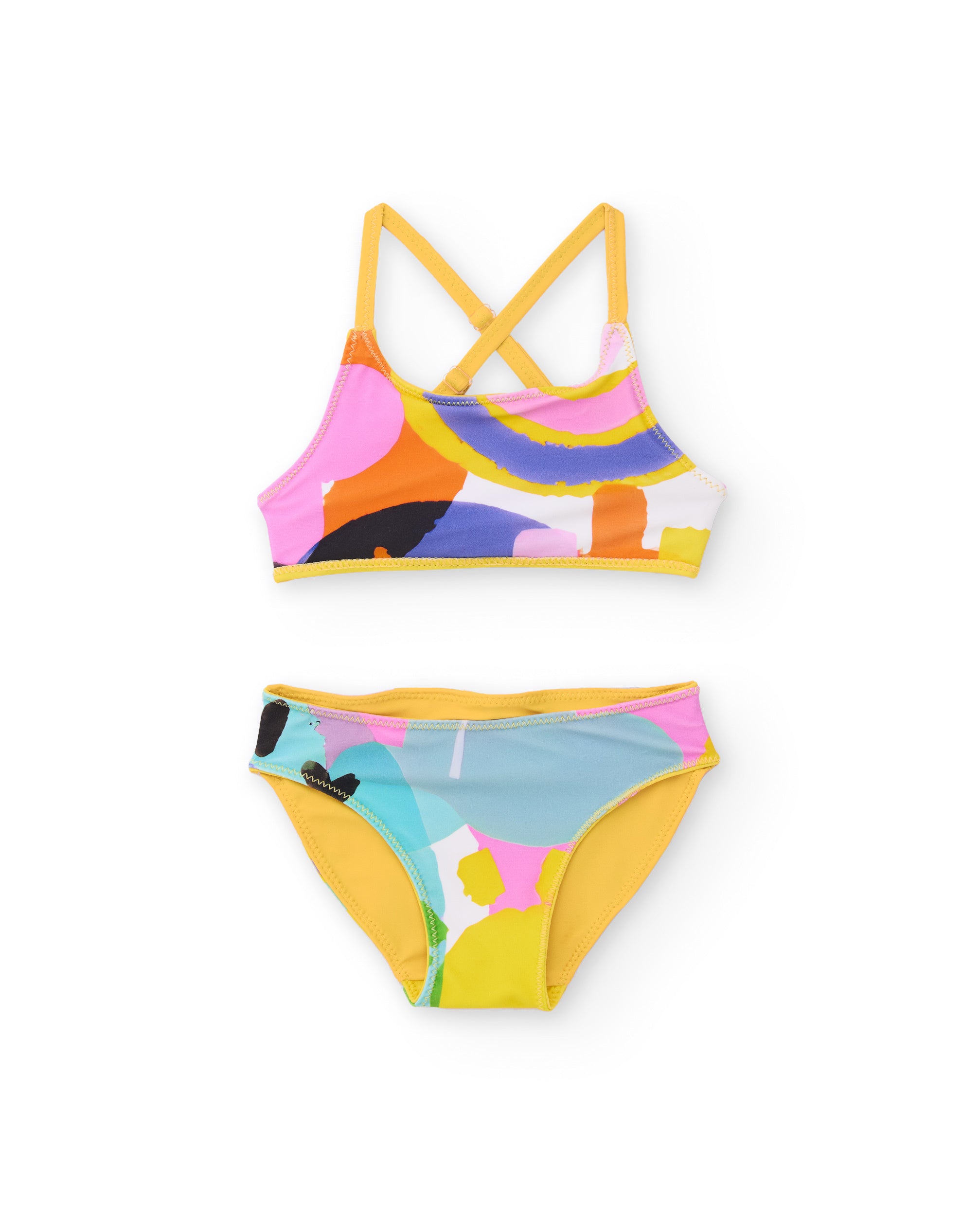 TucTuc Costumi Bikini Bambina Giallo Motivo Astratto