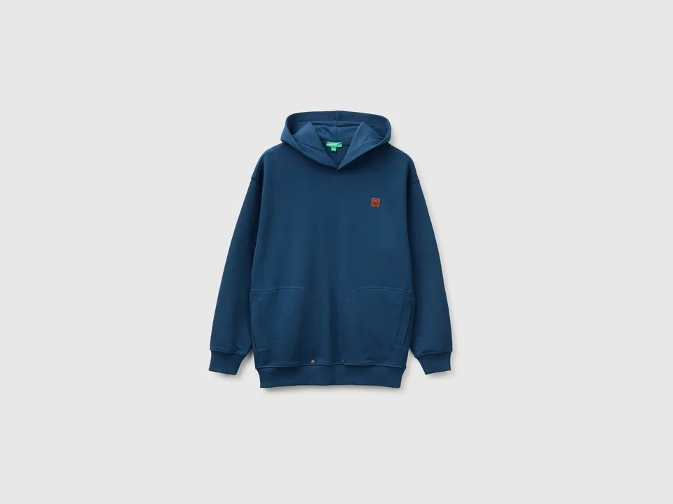 United Colors of Benetton Sweatshirts Felpa cappuccio cotone oversize