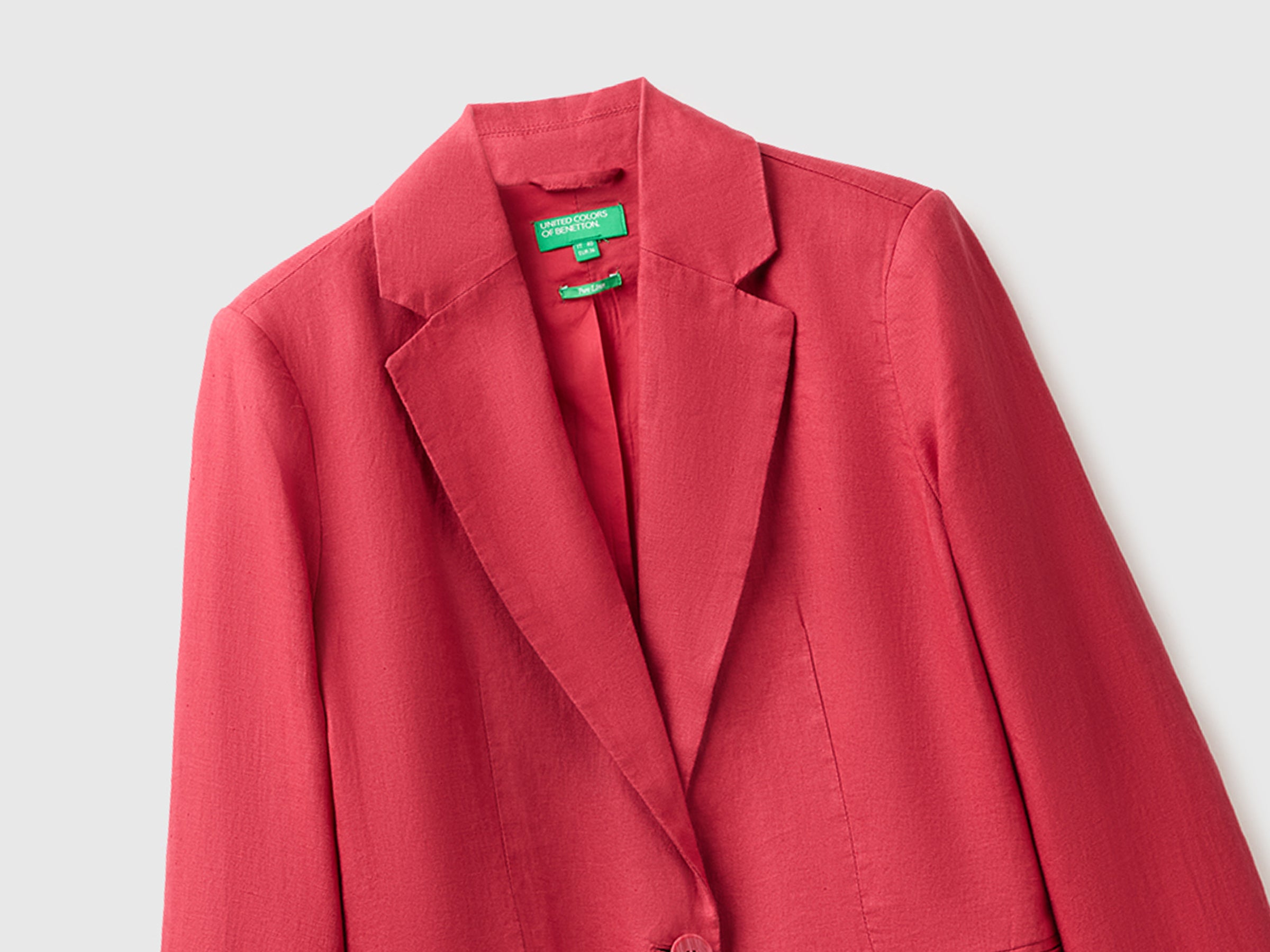 United Colors of Benetton giacca lino 44 monopetto puro lino