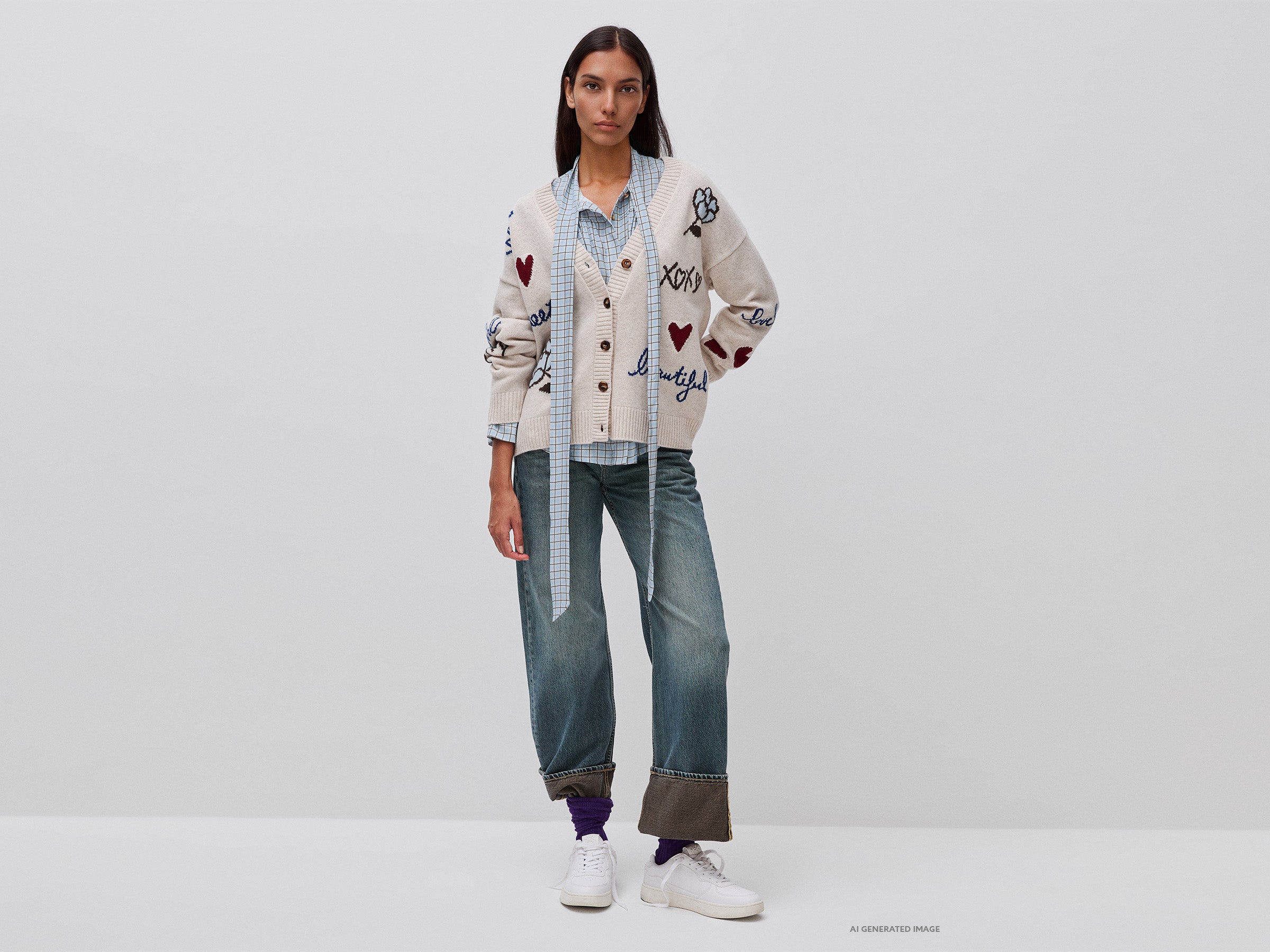 United Colors of Benetton Jeans with Cuffs jeans donna 28 cotone