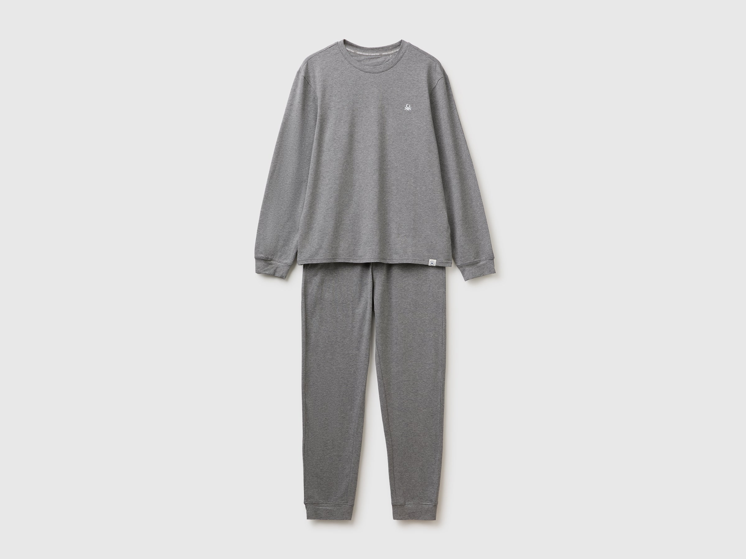 United Colors of Benetton Pigiama lungo cotone elasticizzato righe