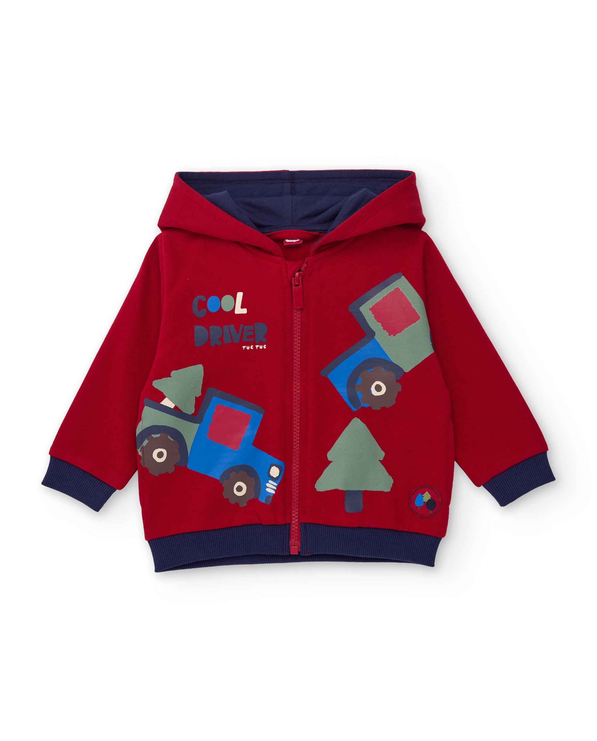 TucTuc Completi Bambino Felpa Rosso Cappuccio Cotone