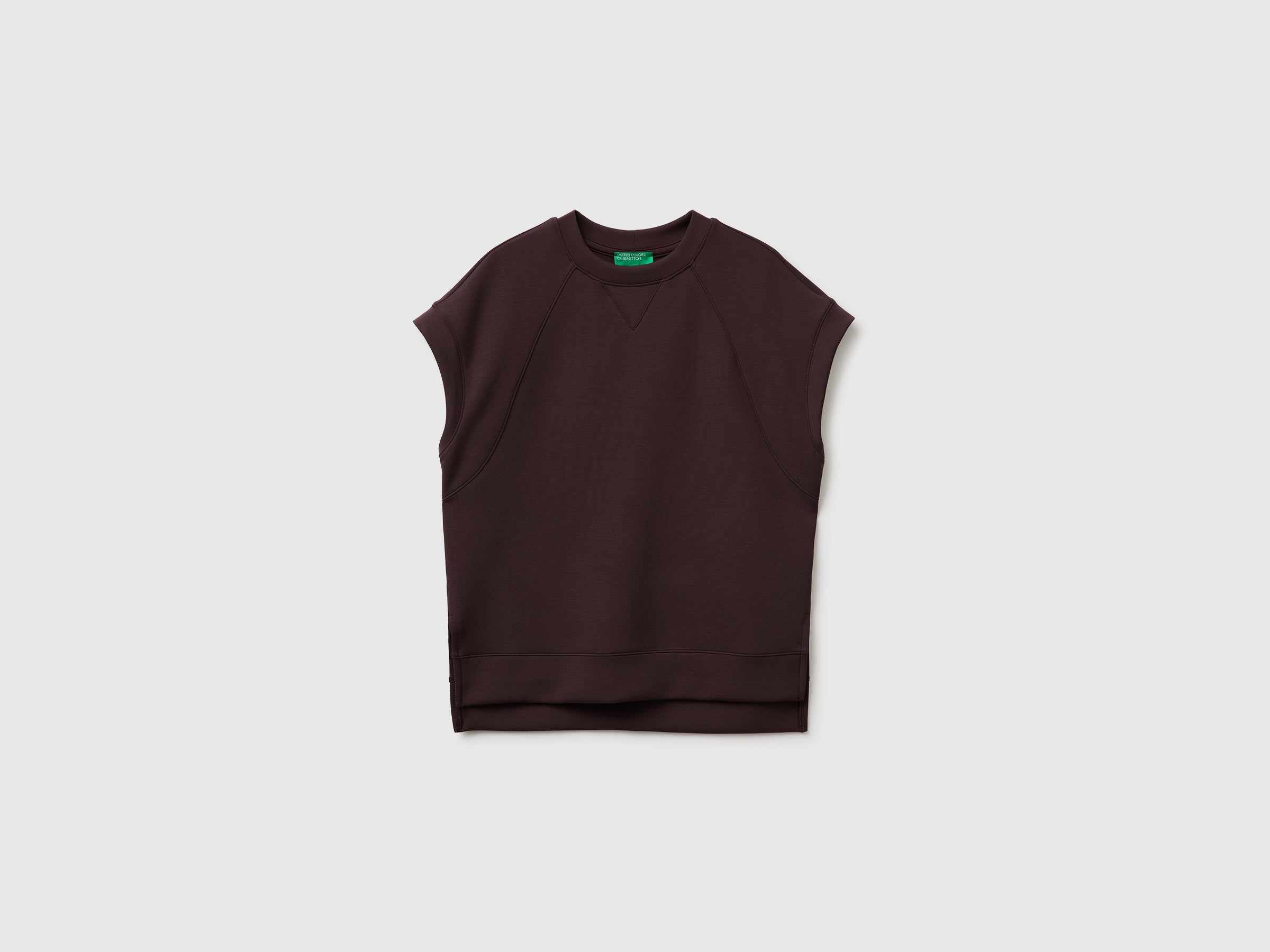 Benetton top modal fluido spacchi laterali taglia M