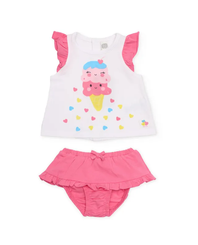 TucTuc Completi Maglia Neonata Bianco 3-6 Mesi Volant