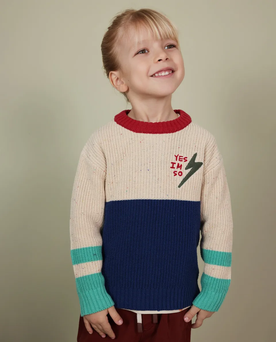 TucTuc Maglioni Maglione Tricot Crudo Blocchi Colore