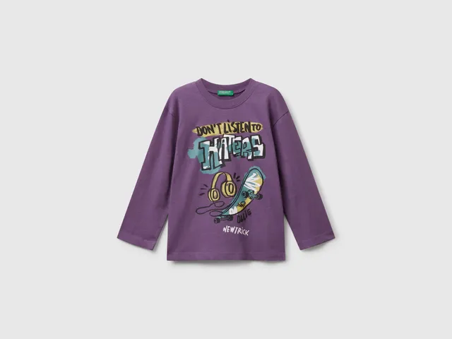 United Colors of Benetton T-Shirts t-shirt 98 stampa cotone bio