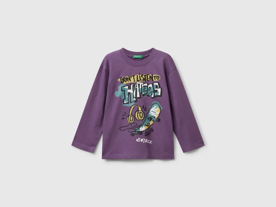 United Colors of Benetton T-Shirts t-shirt 98 stampa cotone bio