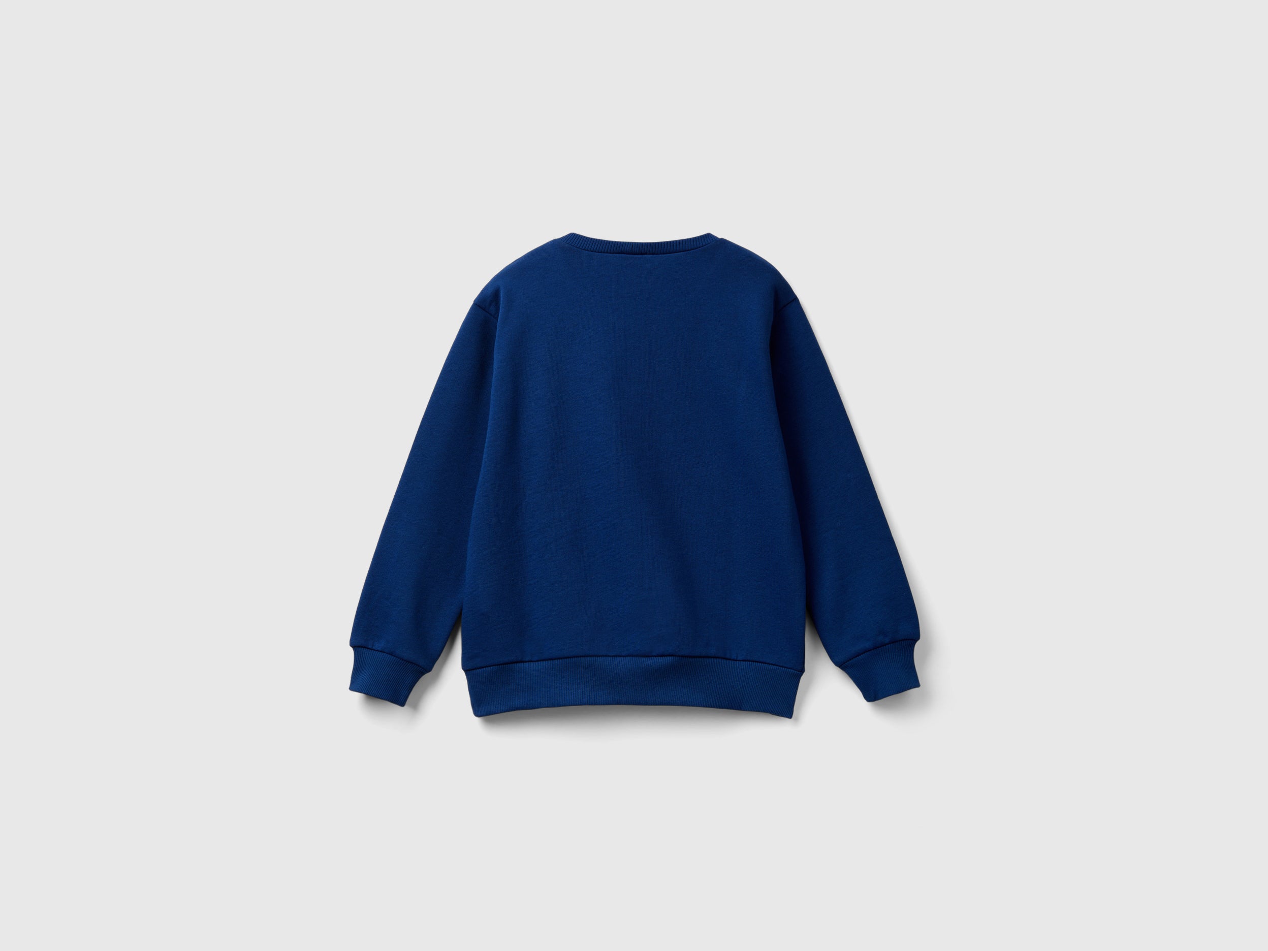 Benetton Sweatshirts felpa girocollo cotone stampa frontale taglia L