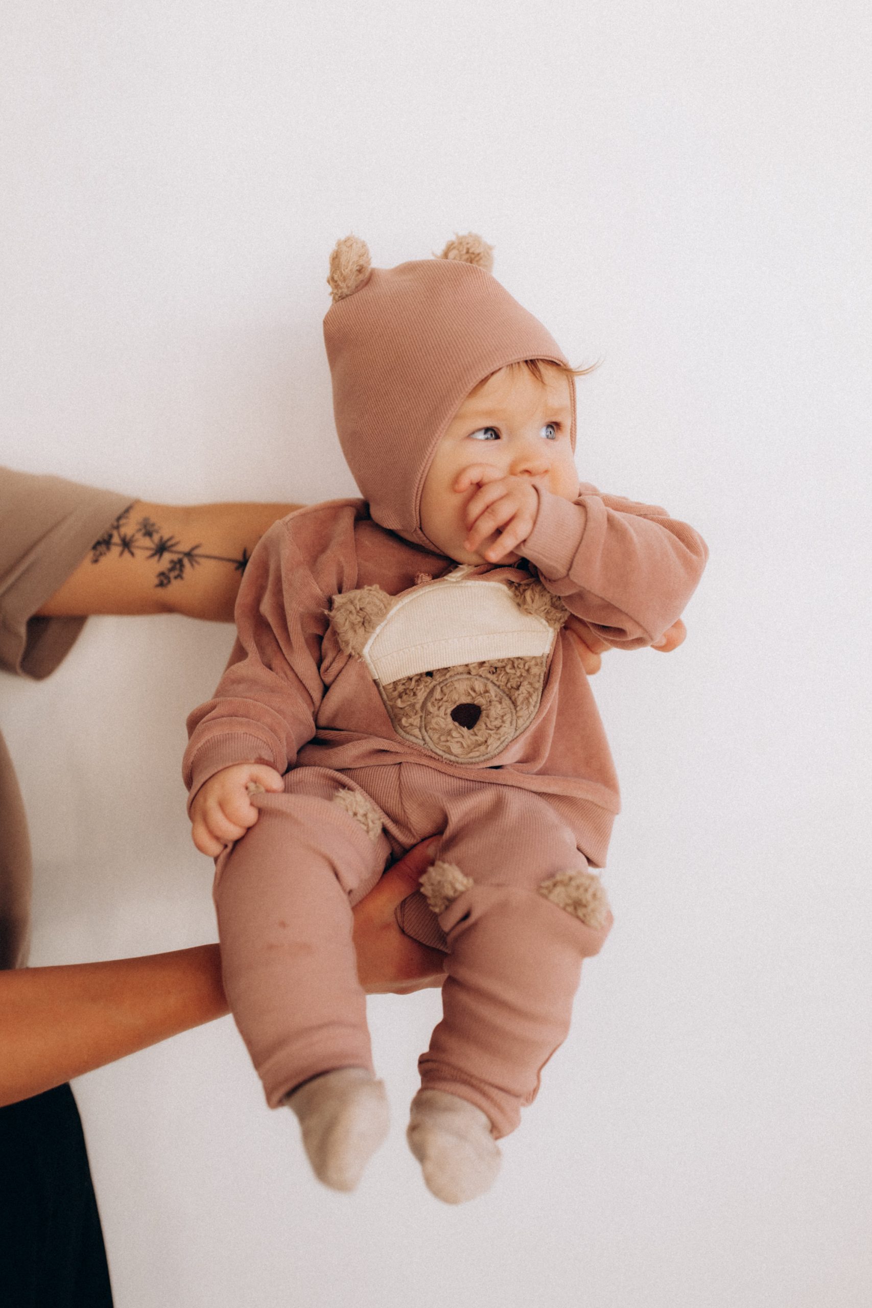 Woolly Organic Baby Leggings teddy ears cotone organico bimbo