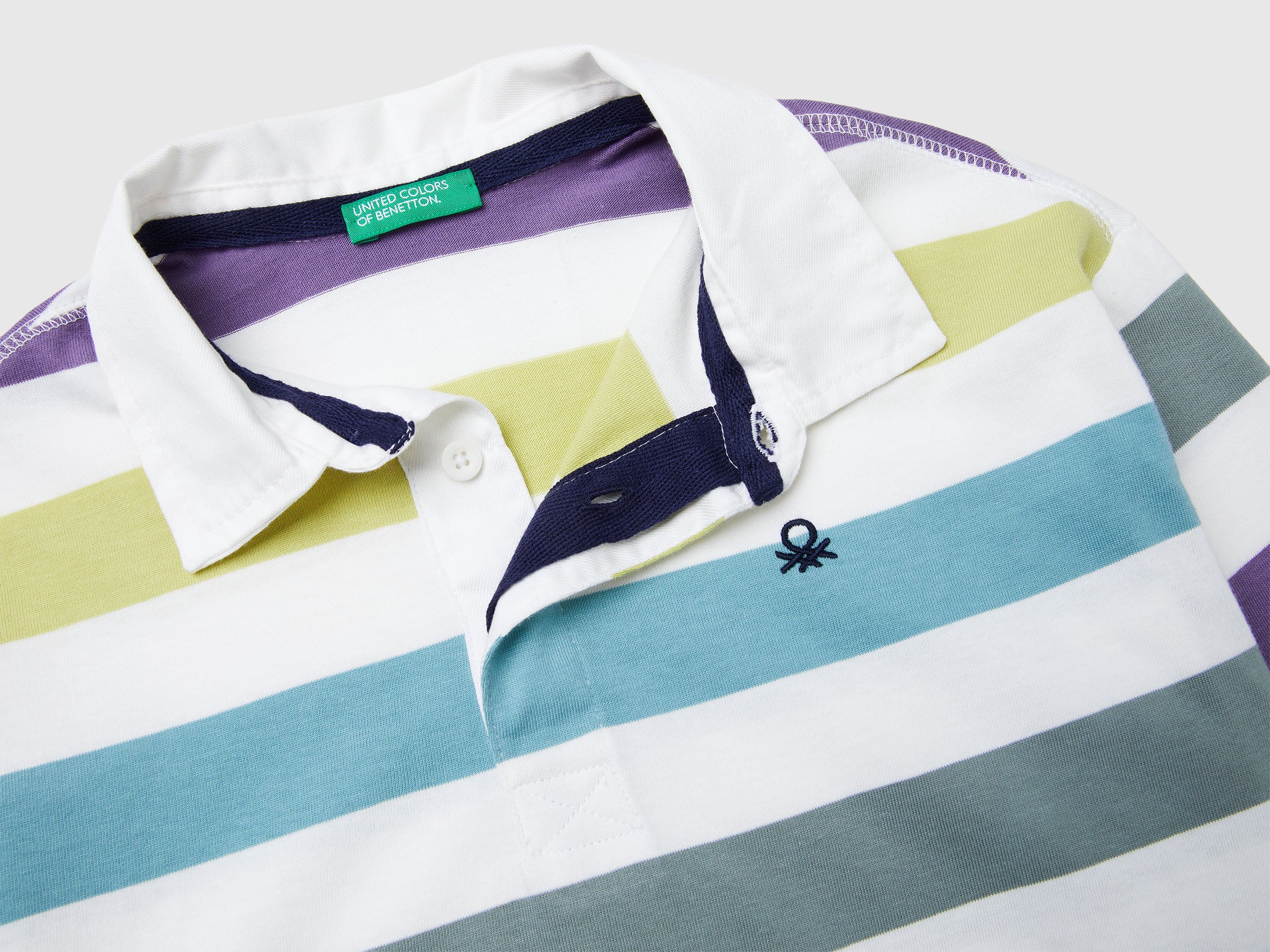 United Colors of Benetton Polos Polo Cotone a Righe Maniche Lunghe