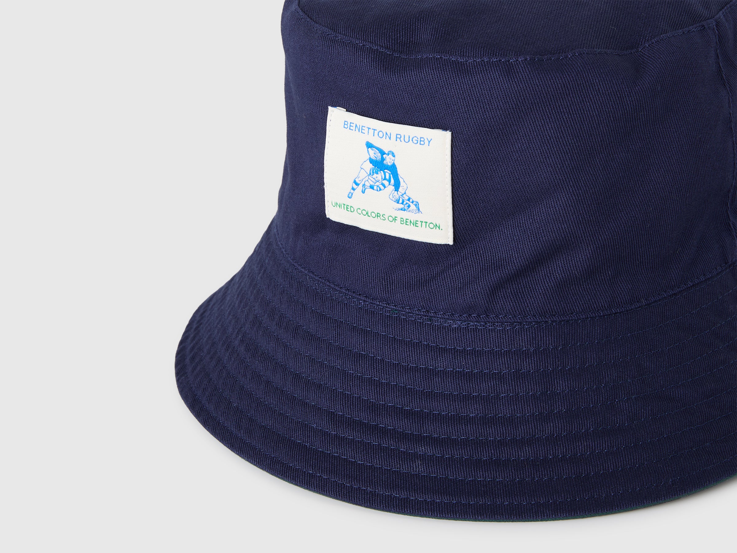 United Colors of Benetton bucket hat rugby reversibile cotone S