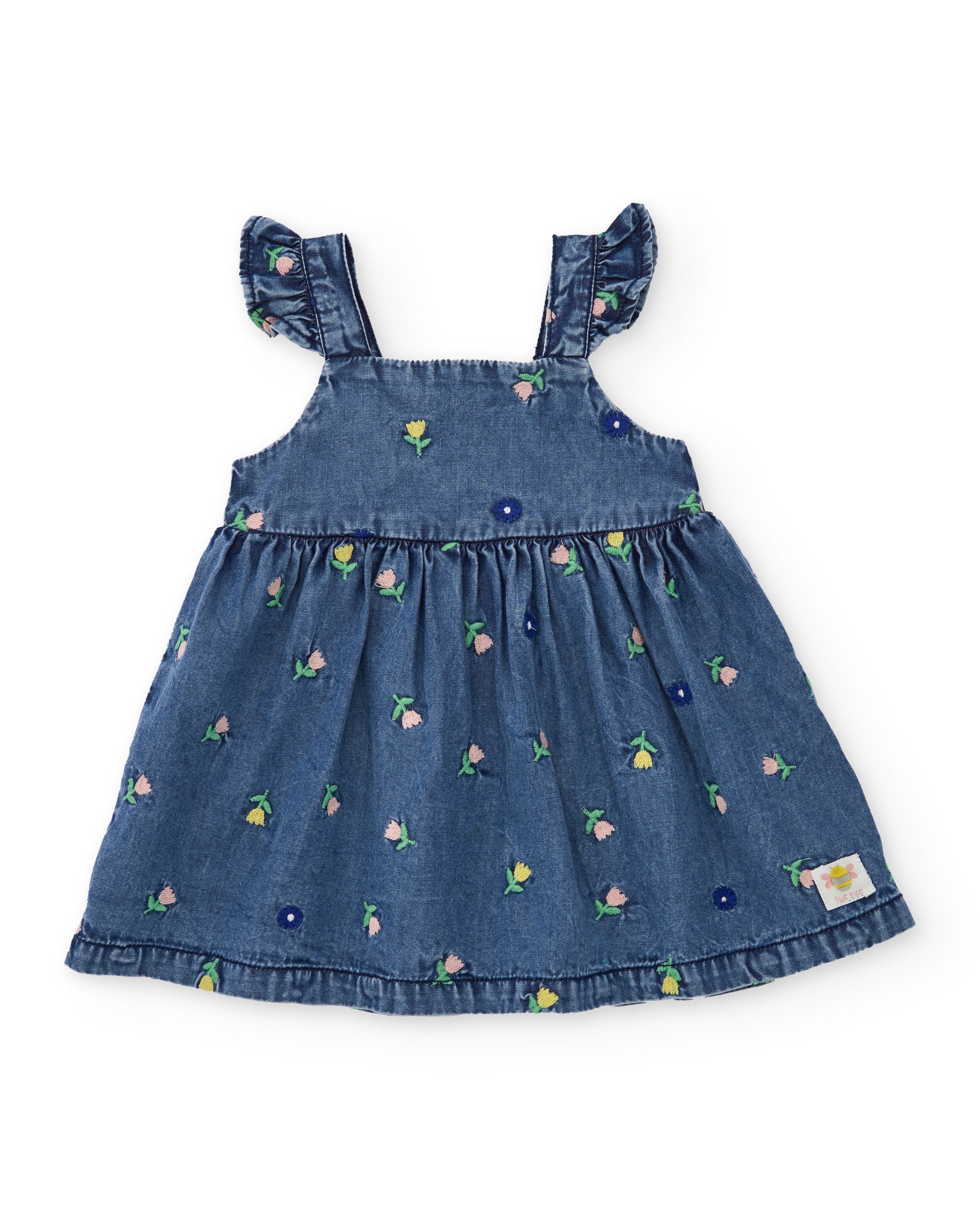 TucTuc Vestiti Vestito denim neonata jeans fiori