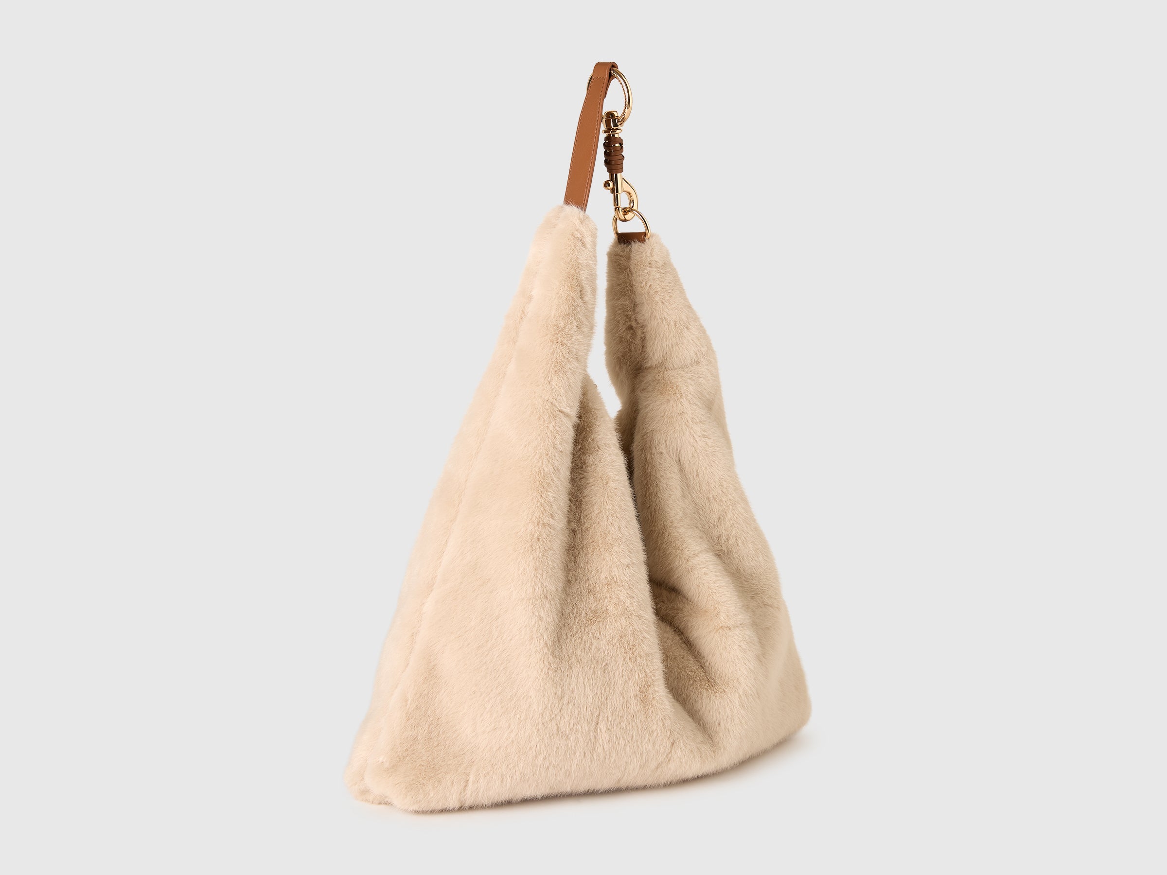 United Colors of Benetton Hobo bag pelliccia sintetica OS