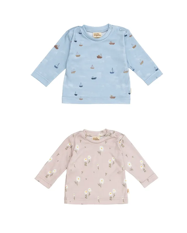 Woolly Organic Baby maglietta interlock bottoni cotone bio