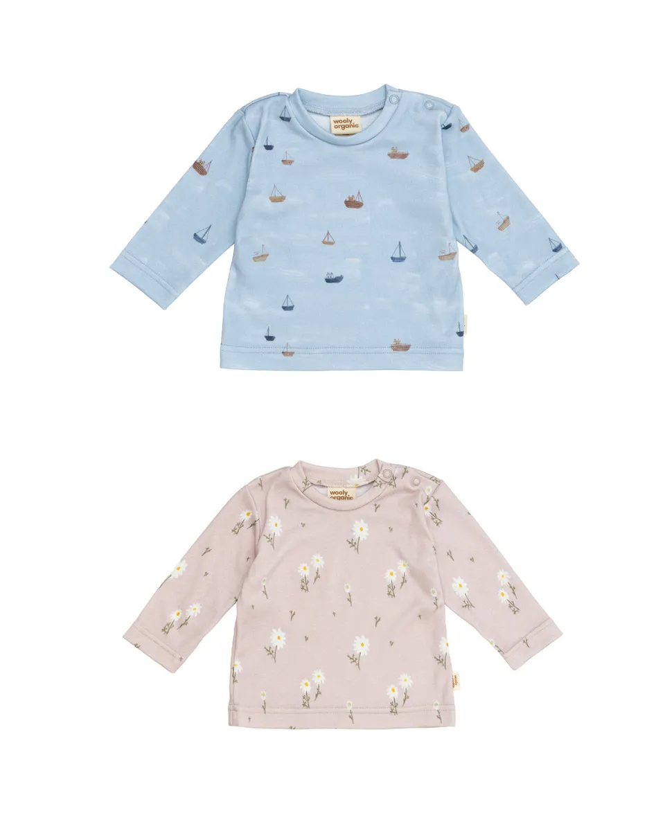 Woolly Organic Baby maglietta interlock bottoni cotone bio