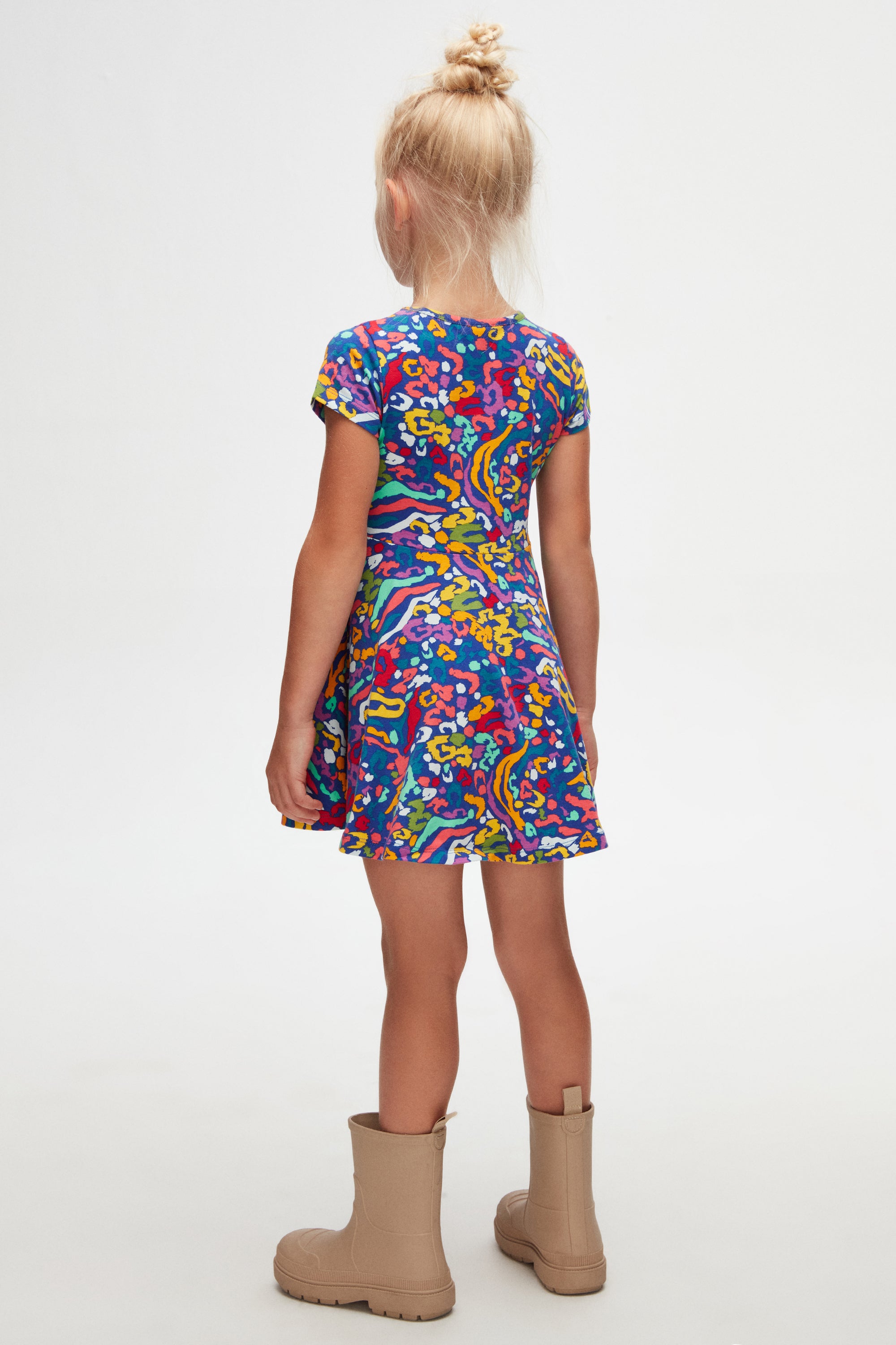 Lovetti Mini Fili Colorati abito bambina cotone elasticizzato