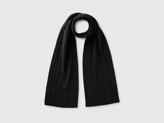 United Colors of Benetton Scarf sciarpa trecce misto lana unisex