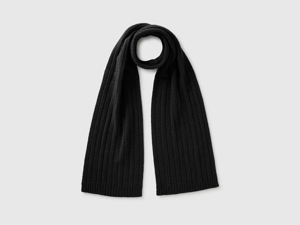 United Colors of Benetton Scarf sciarpa trecce misto lana unisex