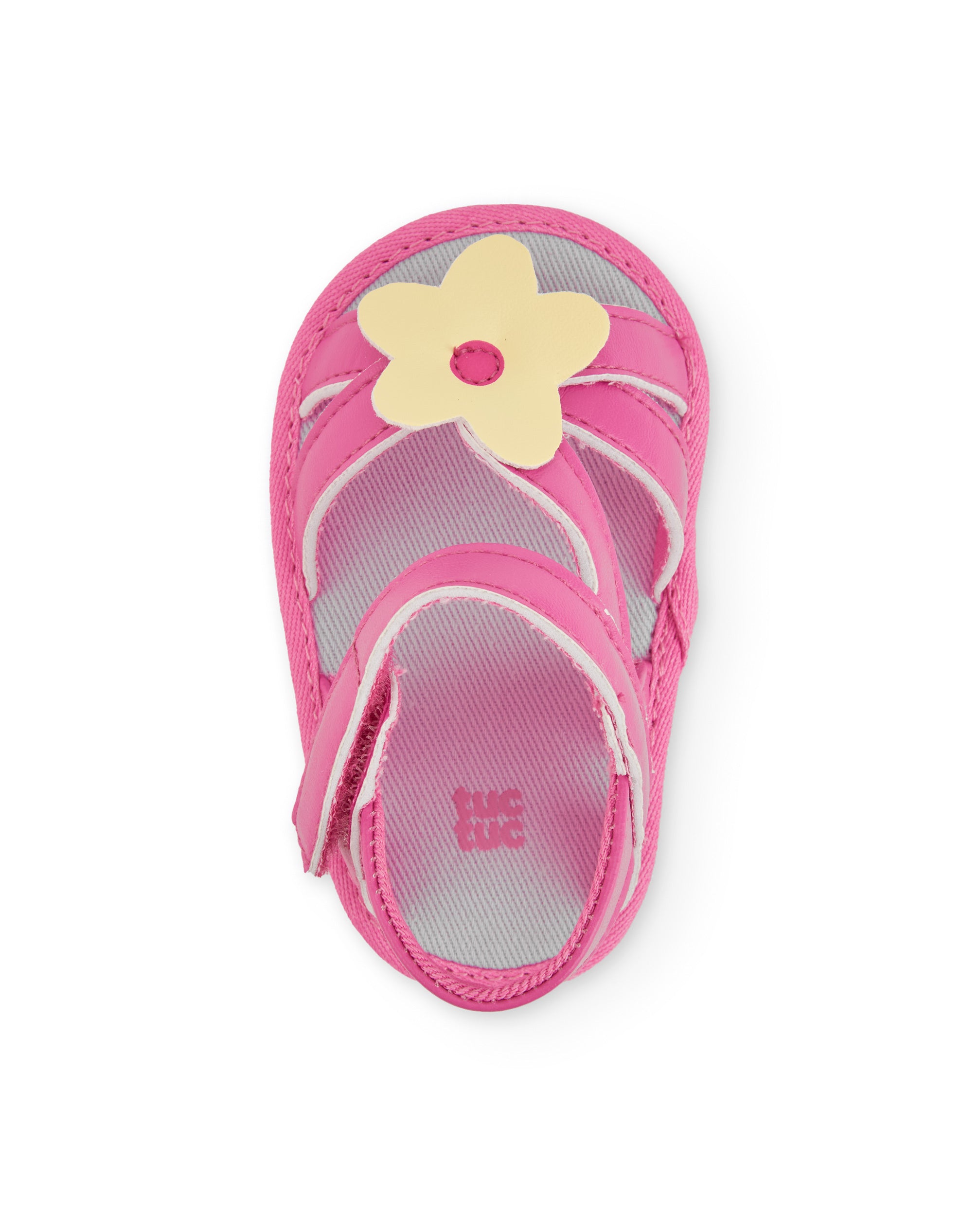 TucTuc Calzature Sandali Neonato Rosa Velcro Fiore